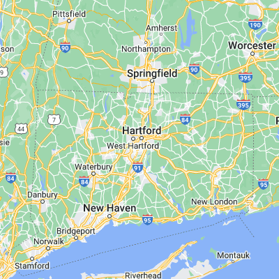 Map showing location of Hartford (41.763710, -72.685090)