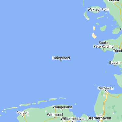 Map showing location of Helgoland (54.181430, 7.886300)