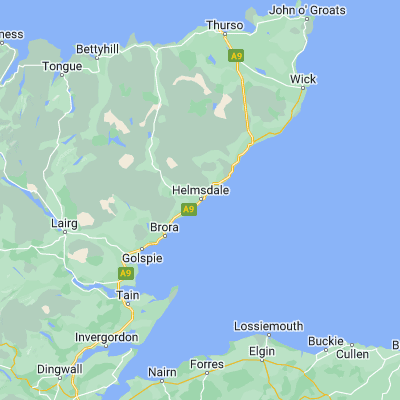 Map showing location of Helmsdale (58.116830, -3.653350)
