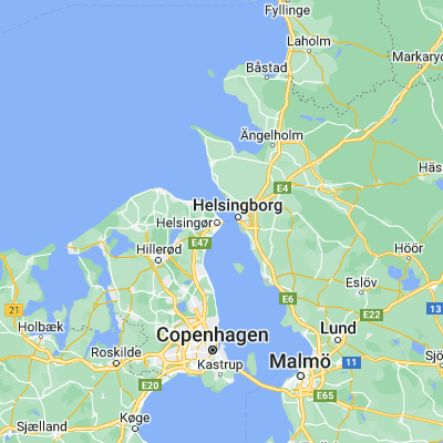 Map showing location of Helsingør (56.036060, 12.613600)