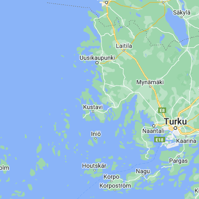 Map showing location of Helsinki (60.607780, 21.438100)