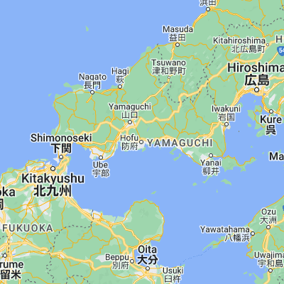 Map showing location of Hōfu (34.050000, 131.566670)