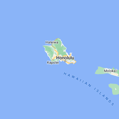 Map showing location of Hickam Housing (21.337980, -157.958790)