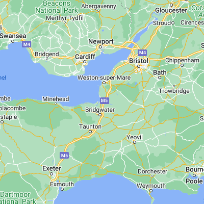 Map showing location of Highbridge (51.216670, -2.983330)