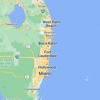 Map showing location of Hillsboro Beach (26.293970, -80.078930)