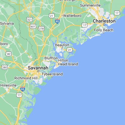 Map showing location of Hilton Head (32.219840, -80.667970)