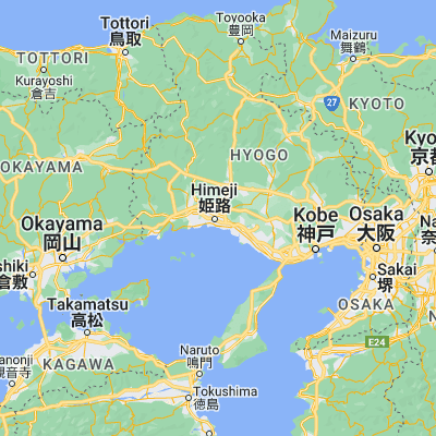 Map showing location of Himeji (34.816670, 134.700000)