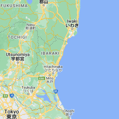 Map showing location of Hitachi (36.600000, 140.650000)