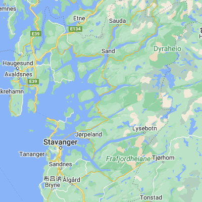 Map showing location of Hjelmelandsvågen (59.234700, 6.177520)