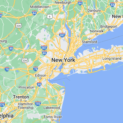 Map showing location of Hoboken (40.743990, -74.032360)