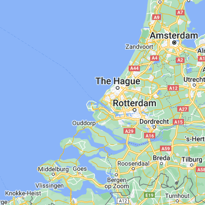 Map showing location of Hoek van Holland (51.977500, 4.133330)
