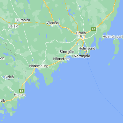 Map showing location of Hörnefors (63.623120, 19.908560)
