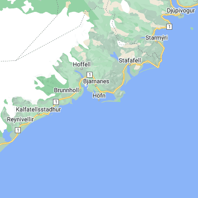 Map showing location of Höfn (64.253870, -15.208200)