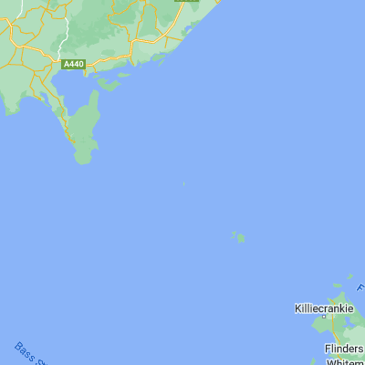 Map showing location of Hogan Island (-39.220000, 146.980000)