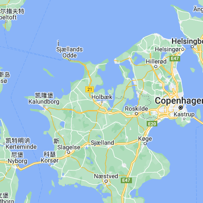 Map showing location of Holbæk (55.716670, 11.716670)