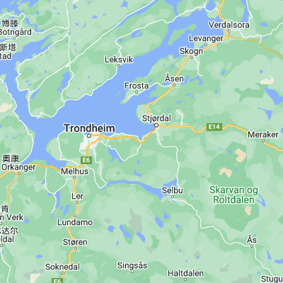 Map showing location of Hommelvik (63.410830, 10.794240)