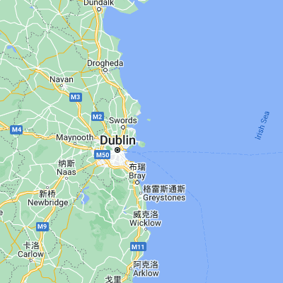 Map showing location of Howth Harbour (53.391670, -6.071670)