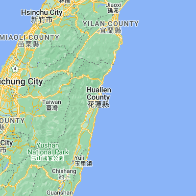 Map showing location of Hualian (23.976940, 121.604440)