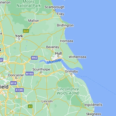Map showing location of Hull (53.744600, -0.335250)