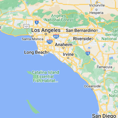 Map showing location of Huntington Beach (33.660300, -117.999230)