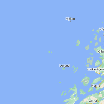 Map showing location of Husøya (66.501590, 12.096450)