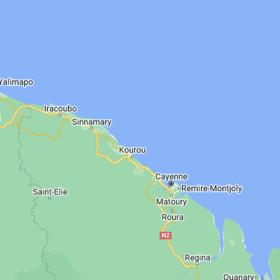 Map showing location of Îles du Salut (5.286940, -52.584700)