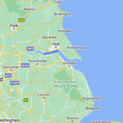 Map showing location of Immingham (53.612390, -0.222190)
