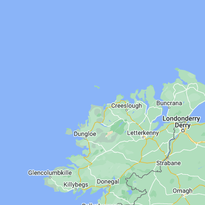 Map showing location of Inishbofin (55.174720, -8.172500)