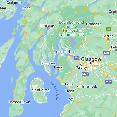 Map showing location of Inverkip (55.908310, -4.870510)