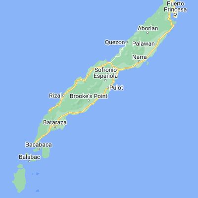 Map showing location of Ipilan (8.843060, 117.903330)