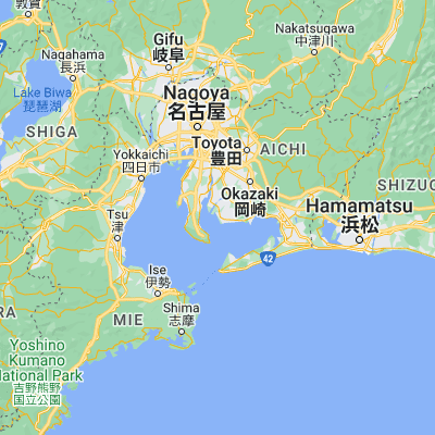 Map showing location of Ishiki (34.800000, 137.016670)