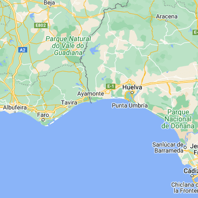 Map showing location of Isla Cristina (37.200000, -7.316670)