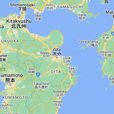 Map showing location of Ōita-shi (33.238060, 131.612500)