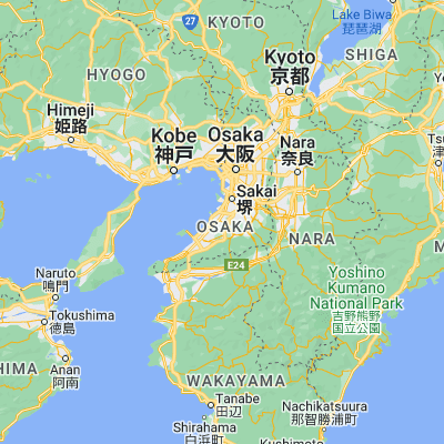 Map showing location of Izumi (34.483330, 135.433330)