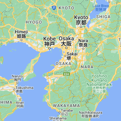 Map showing location of Izumiōtsu (34.500000, 135.400000)