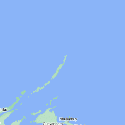 Map showing location of Jensen Bay (-11.163100, 136.688200)
