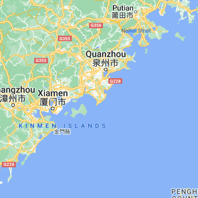 Map showing location of Jinjing (24.575000, 118.597220)
