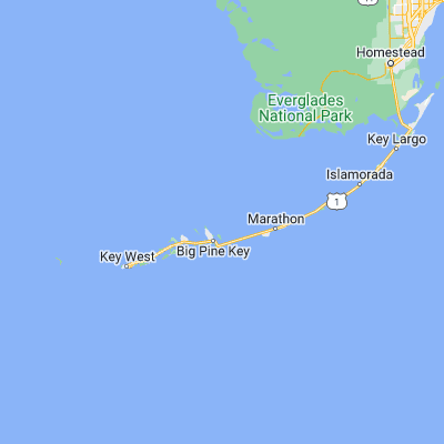 Map showing location of Johnson Keys (24.752360, -81.306750)