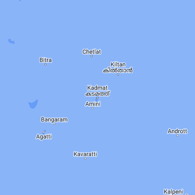 Map showing location of Kadmat Island (11.227570, 72.776870)