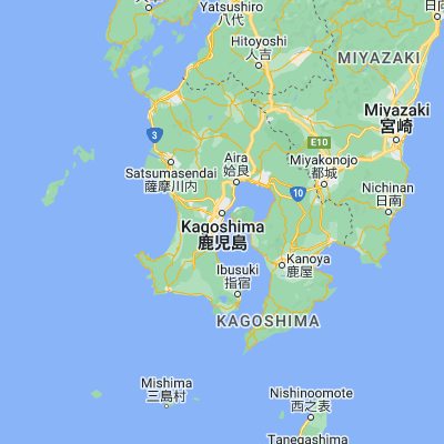 Map showing location of Kagoshima-shi (31.560180, 130.558140)