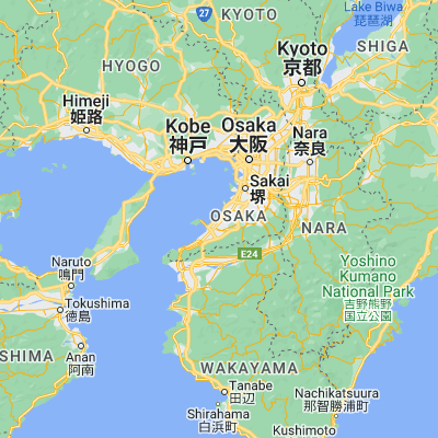 Map showing location of Kaizuka (34.450000, 135.350000)