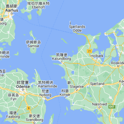 Map showing location of Kalundborg (55.679540, 11.088640)