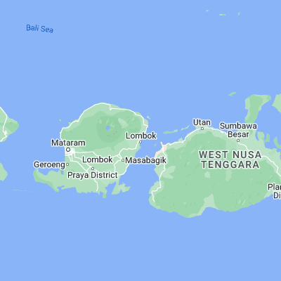 Map showing location of Kampungbaru (-8.502100, 116.664400)