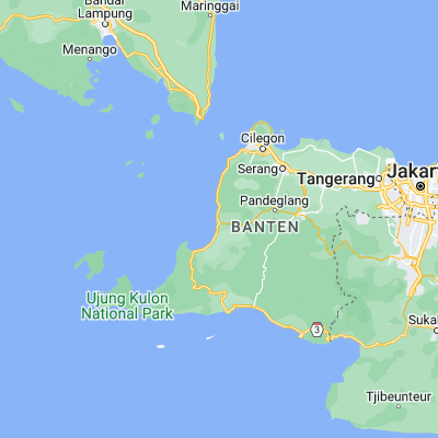 Map showing location of Kampunglistrik (-6.377700, 105.829100)