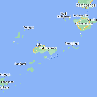 Map showing location of Kansipati (6.001110, 121.234440)