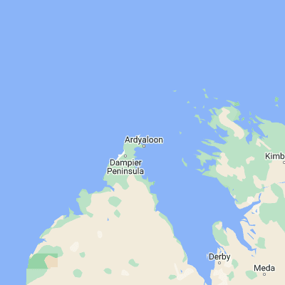 Map showing location of Karrakatta Bay (-16.416670, 123.050000)