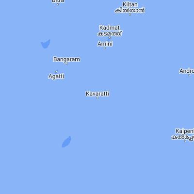 Map showing location of Kavaratti Island (10.564270, 72.638850)