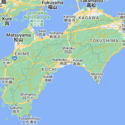 Map showing location of Kōchi-shi (33.559720, 133.531110)