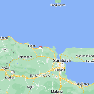 Map showing location of Kemantren (-6.875300, 112.403000)