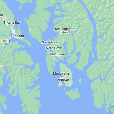 Map showing location of Ketchikan (55.342220, -131.646110)